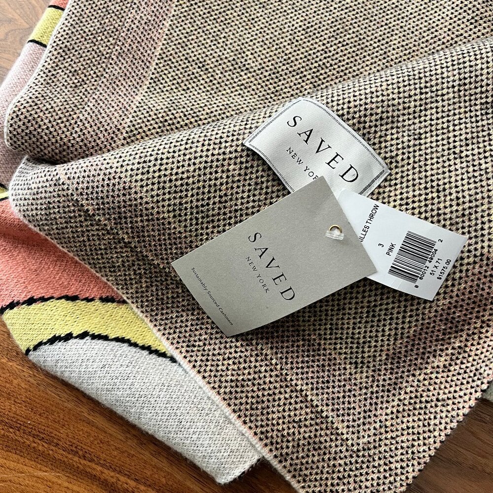 NWT SAVED NY DNR - VERSAILLES THROW  Mongolian cashmere